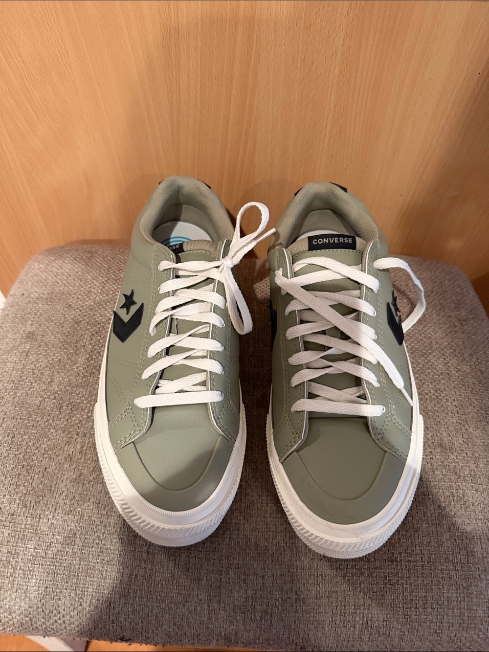 Converse Low-Top Sneakers in Olive with White Trim size 9.5 for men $30.00
